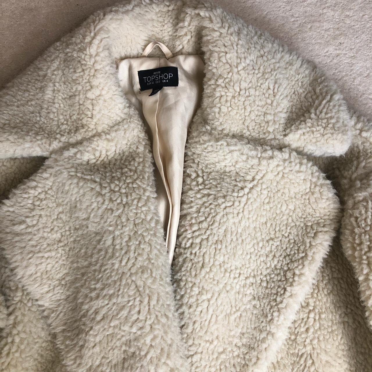 Topshop white teddy on sale coat