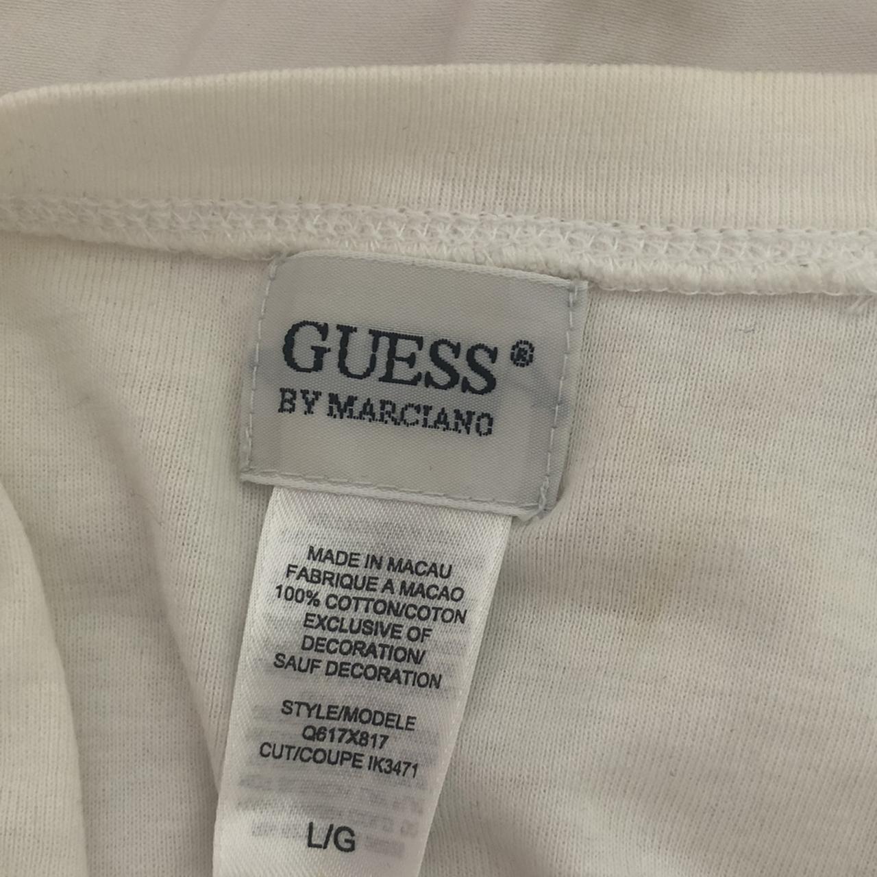 Guess Women's White and Silver T-shirt (3)