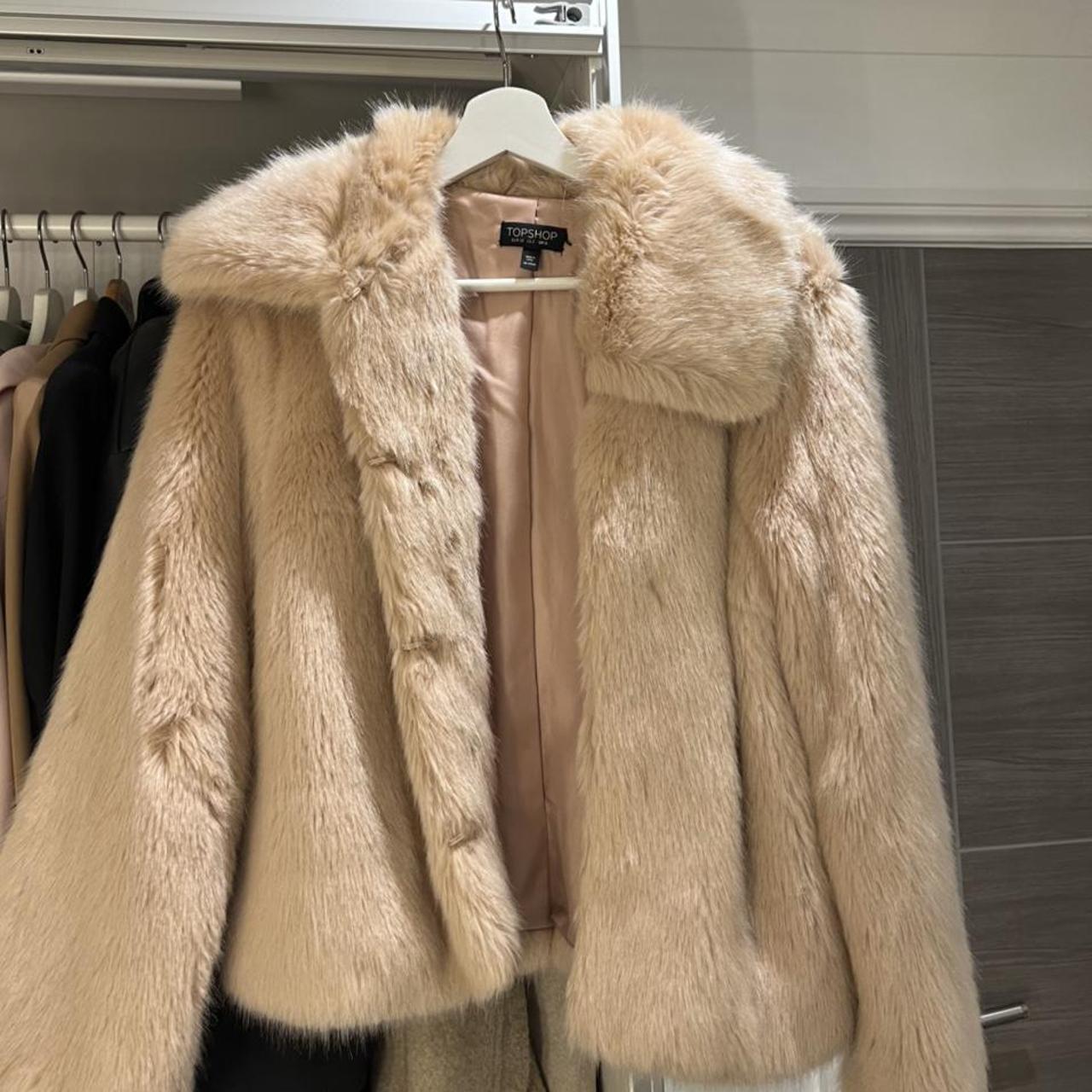 fur jacket, worn a few times however in... Depop