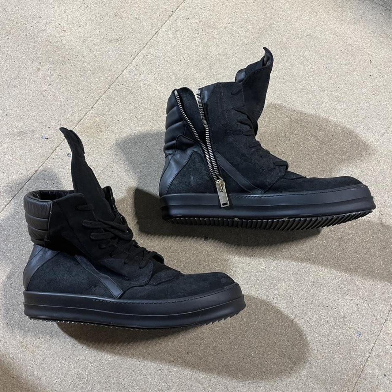 RICK OWENS#N##N#GEOBASKET SUEDE HIGH-TOP... - Depop