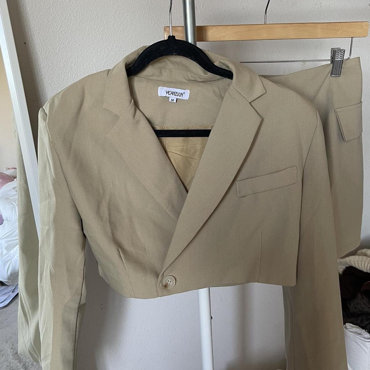 Women's Khaki Suit Depop