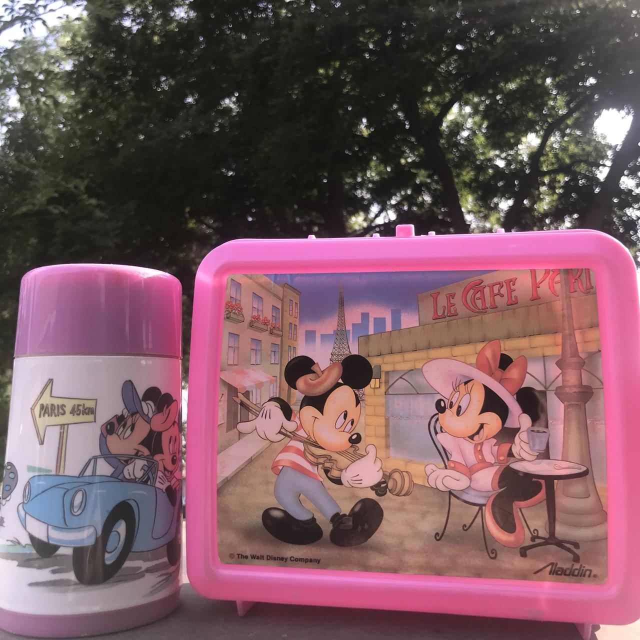 Minnie Mouse Lunch Box vintage 90's Disney Pink Plastic Lunch Box
