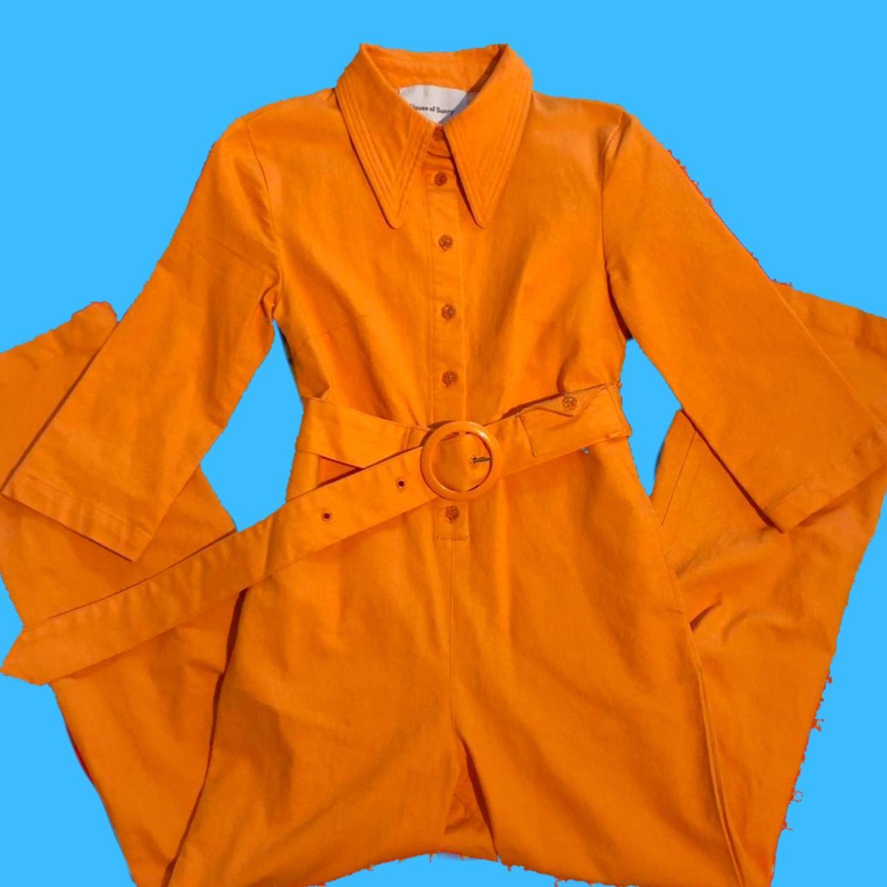 house of sunny jumpsuit!!!! beautiful orange 🍊 color... | Depop