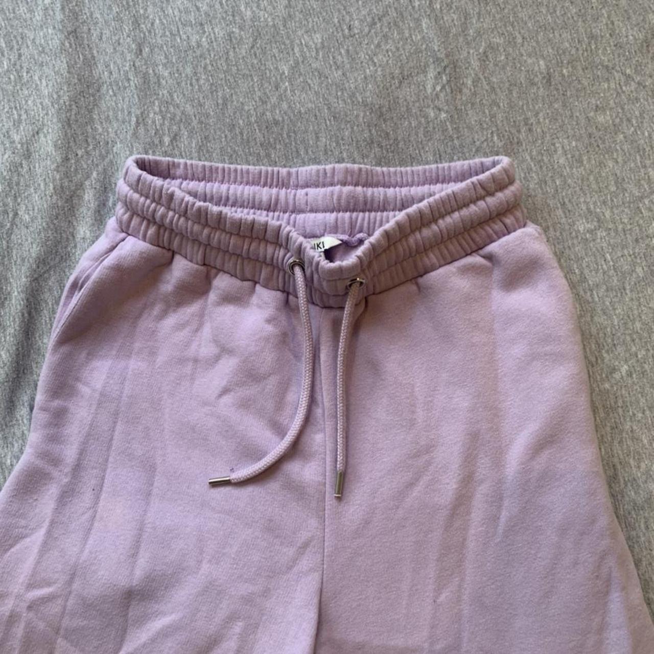 Monki Women's Pink and Purple Joggers-tracksuits | Depop