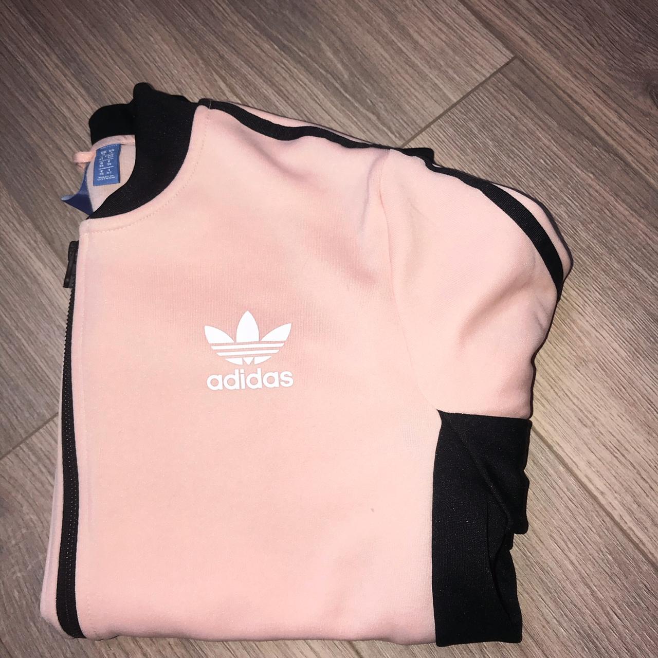 Pink and black adidas 2024 jacket