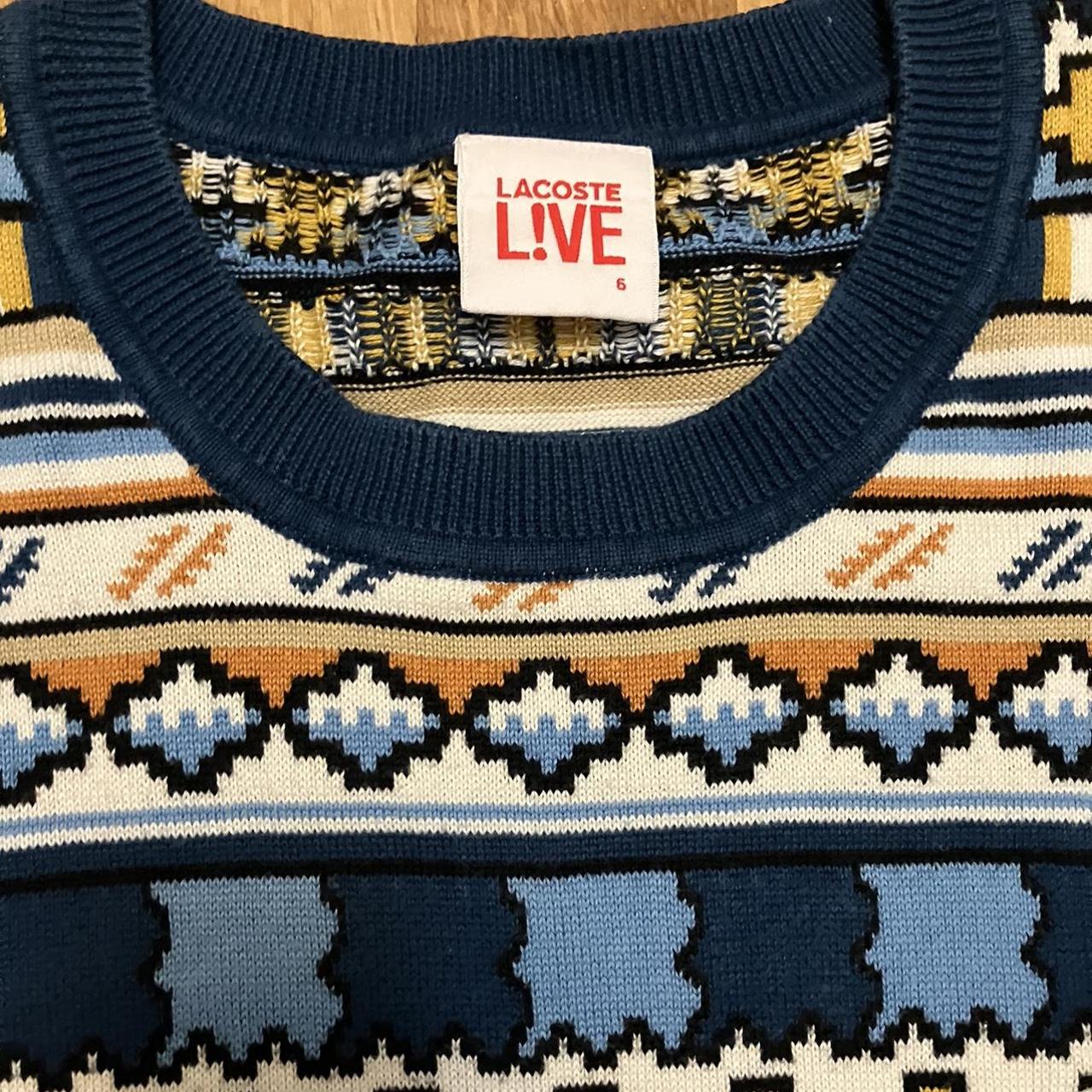 Lacoste Live $189 Aztec Sweater shops Medium