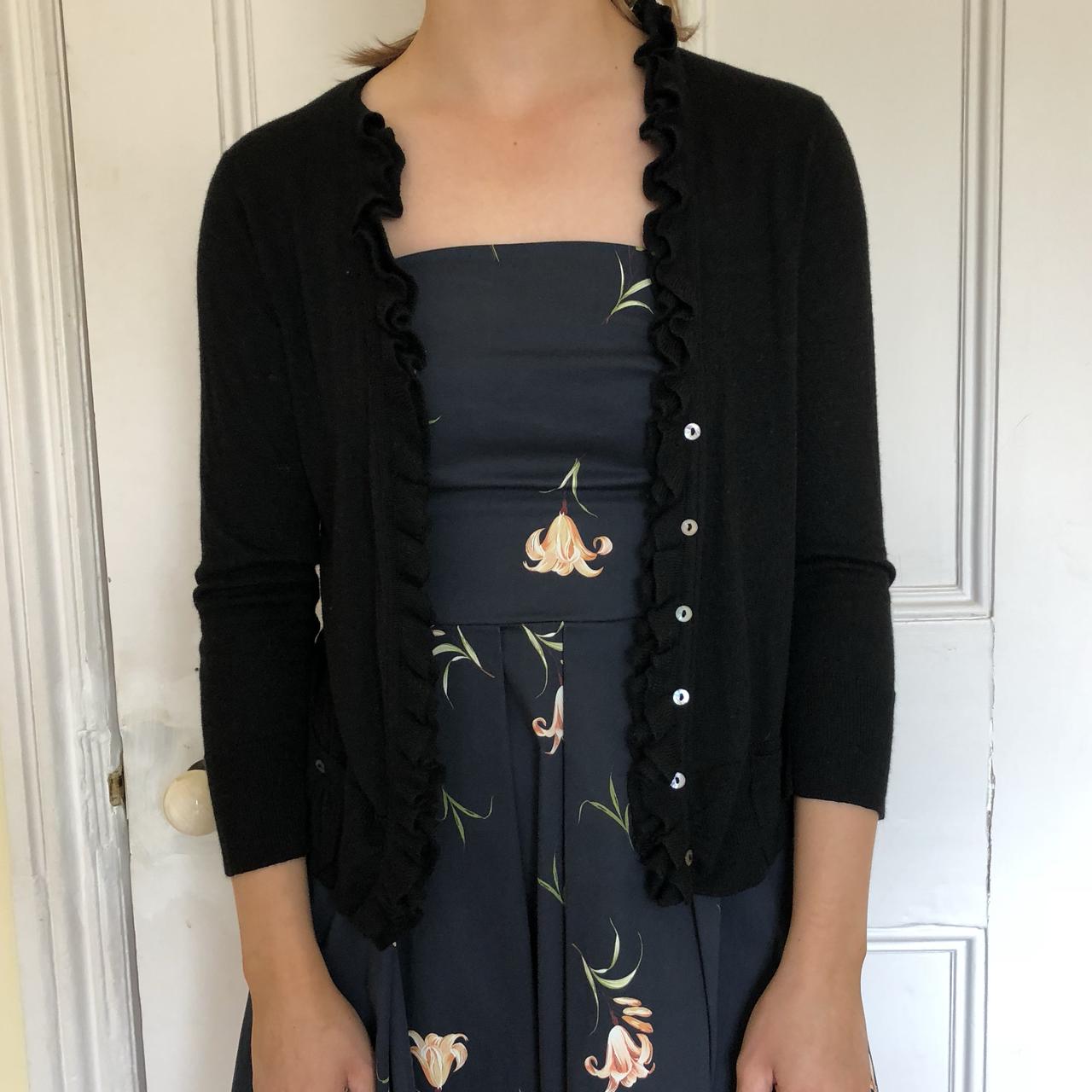 Black John Lewis cardigan 5 cashmere Barely... Depop