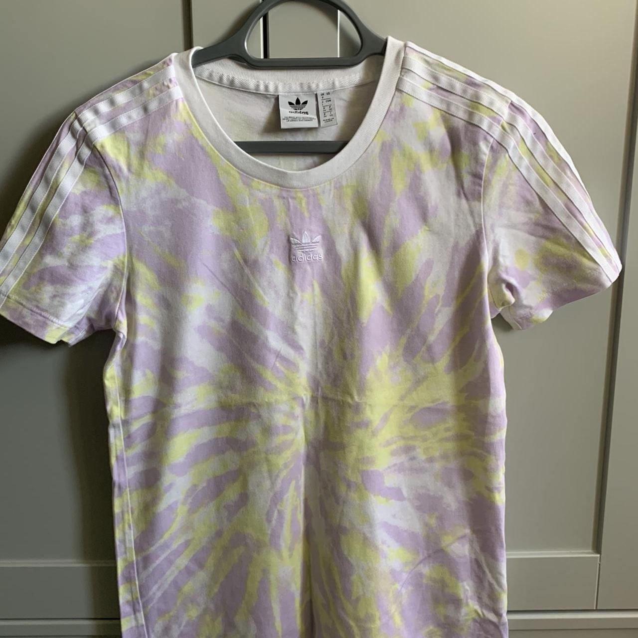 Adidas jersey tie dye t-shirt, worn a few times,... - Depop