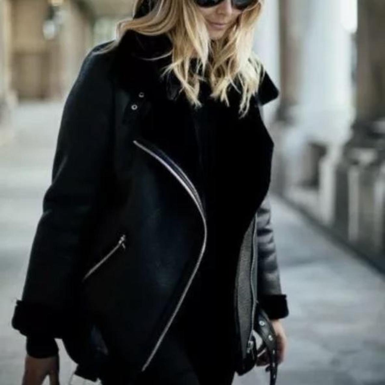 zara ladies aviator jacket