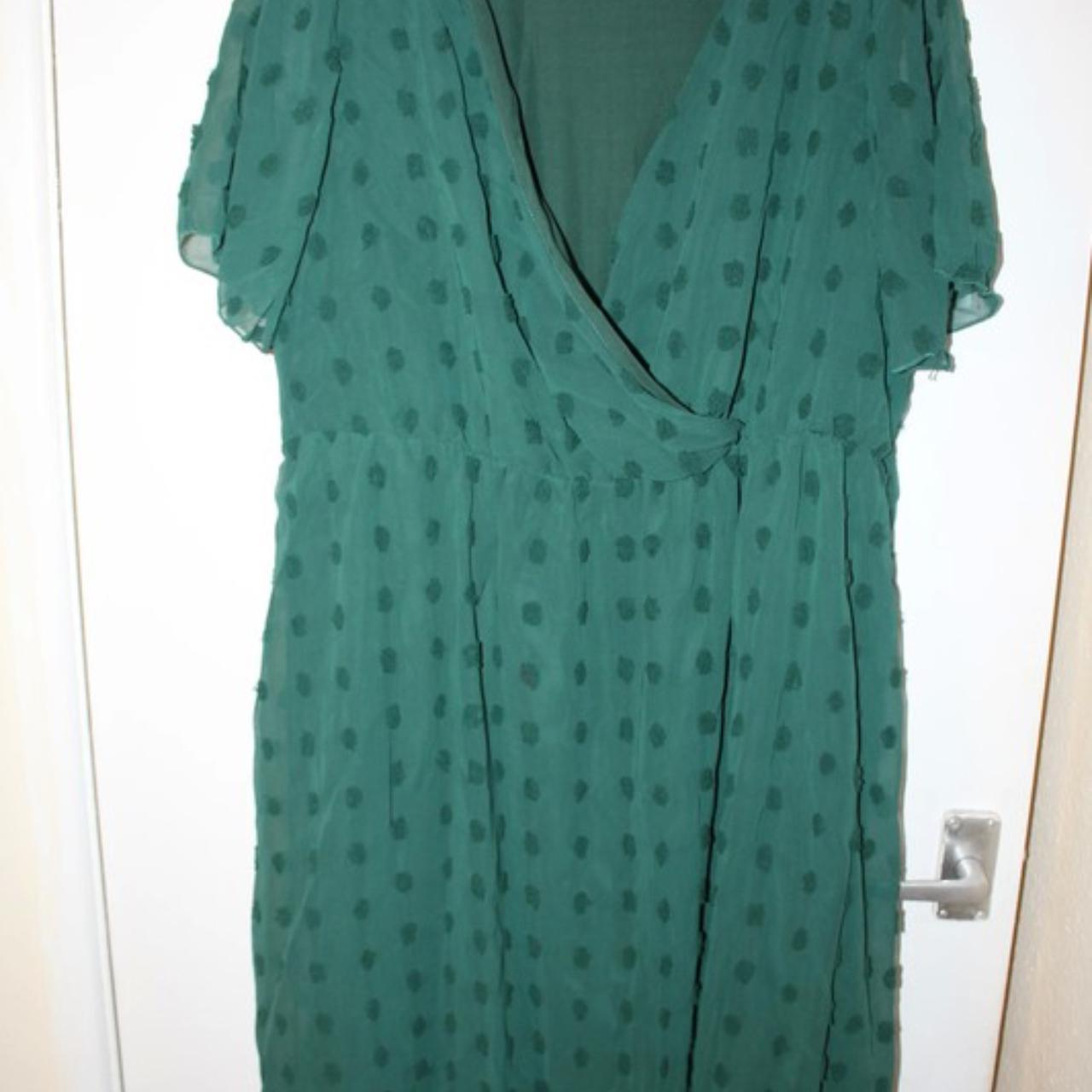 Shein curve maxi dress size 3xl (22). Green with - Depop