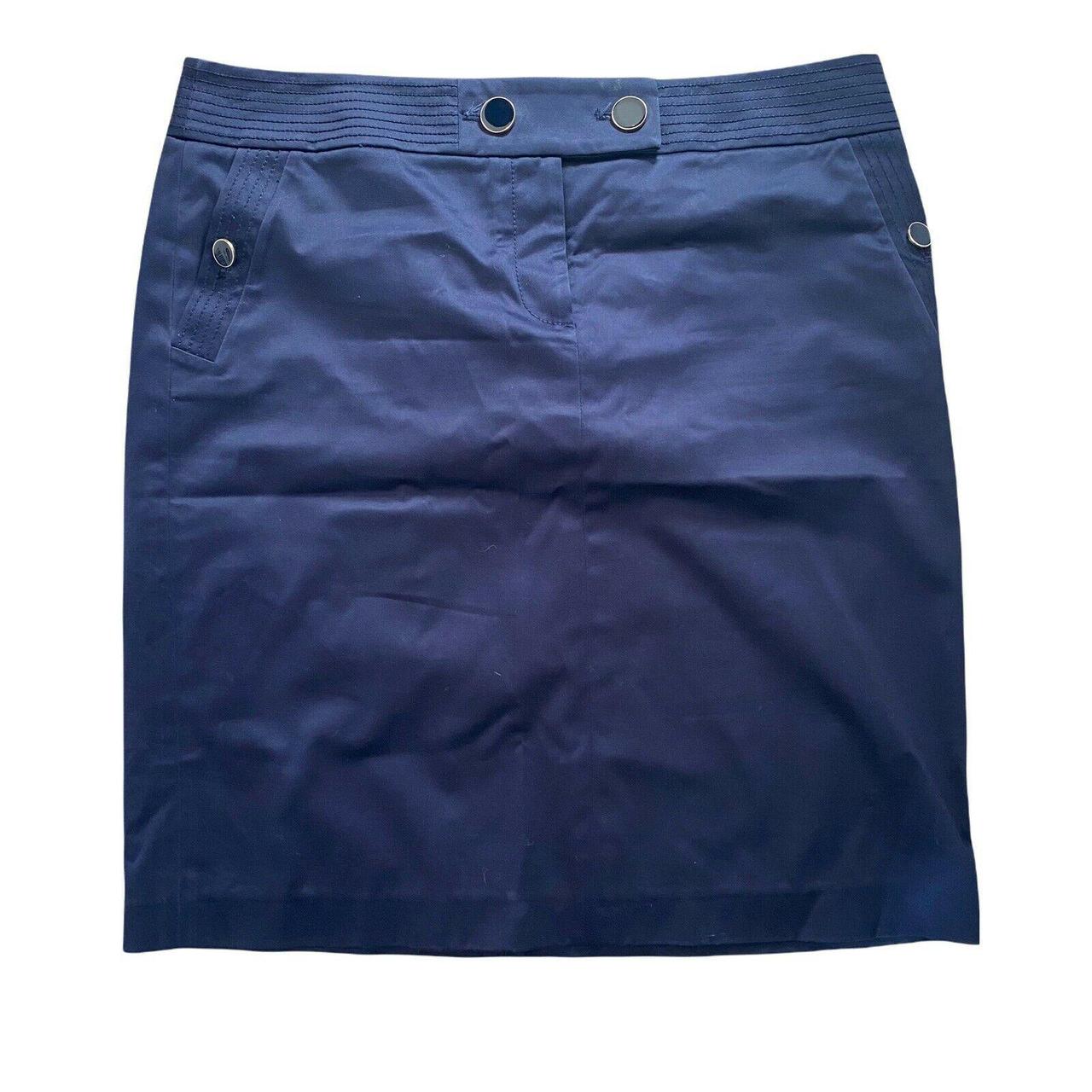 navy cotton skirt uk