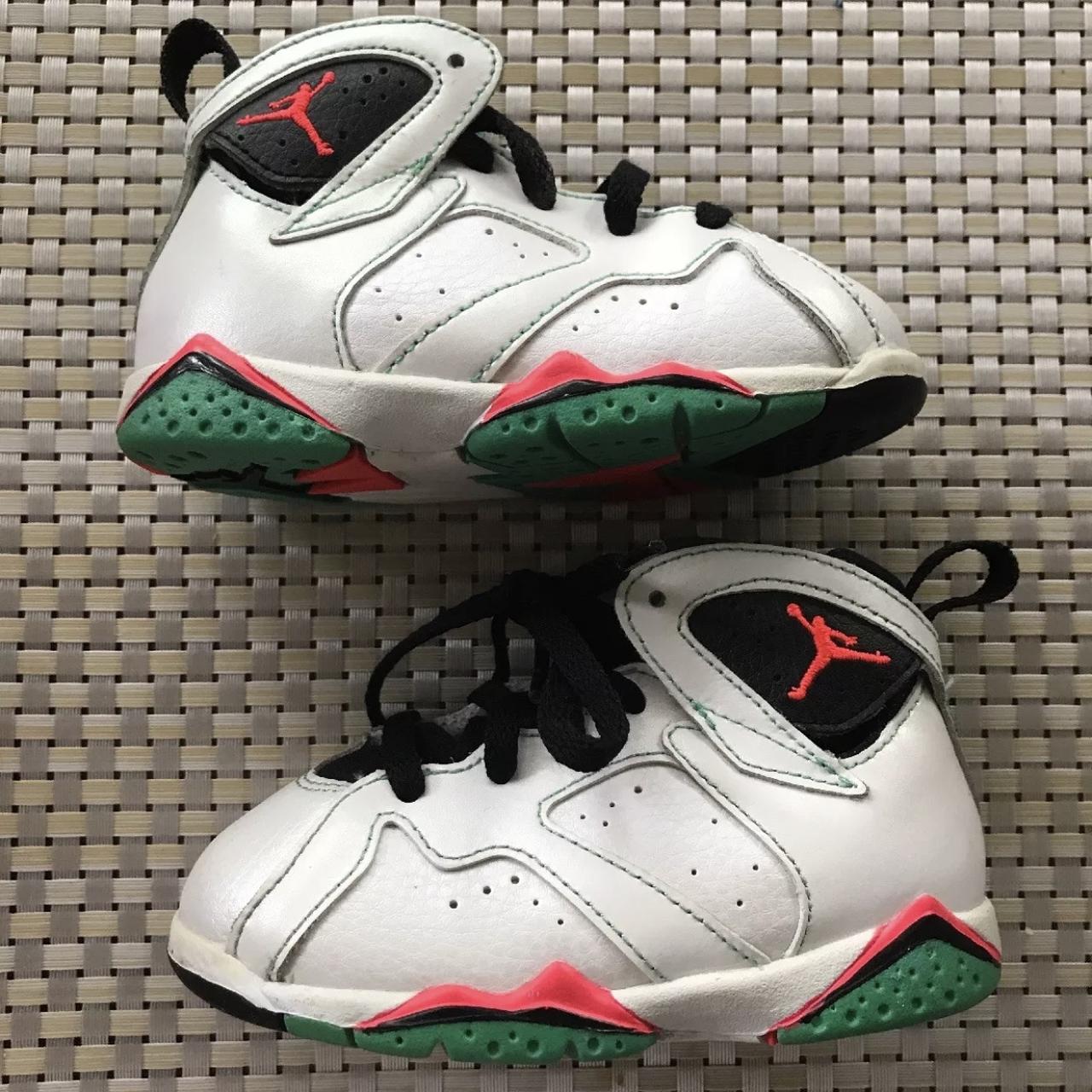 AIR JORDAN 7 VII RETRO TD SIZE 7C WHITE INFRARED... - Depop