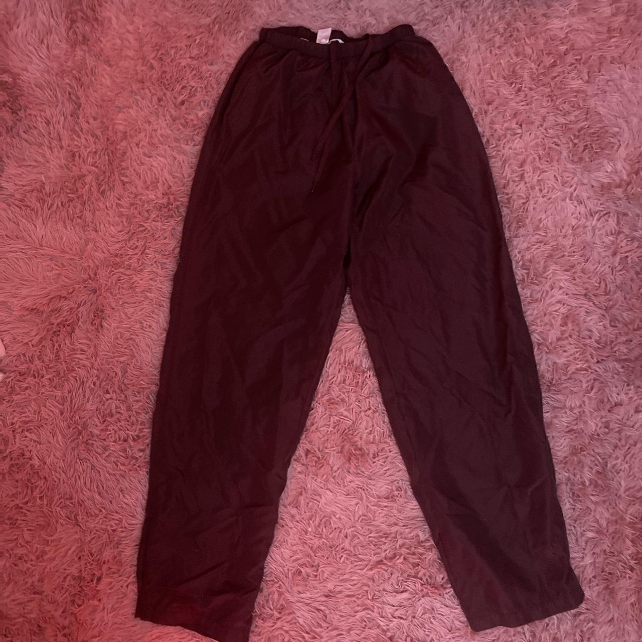 Burgundy track pants from GTM Sportswear. Men’s Small. - Depop