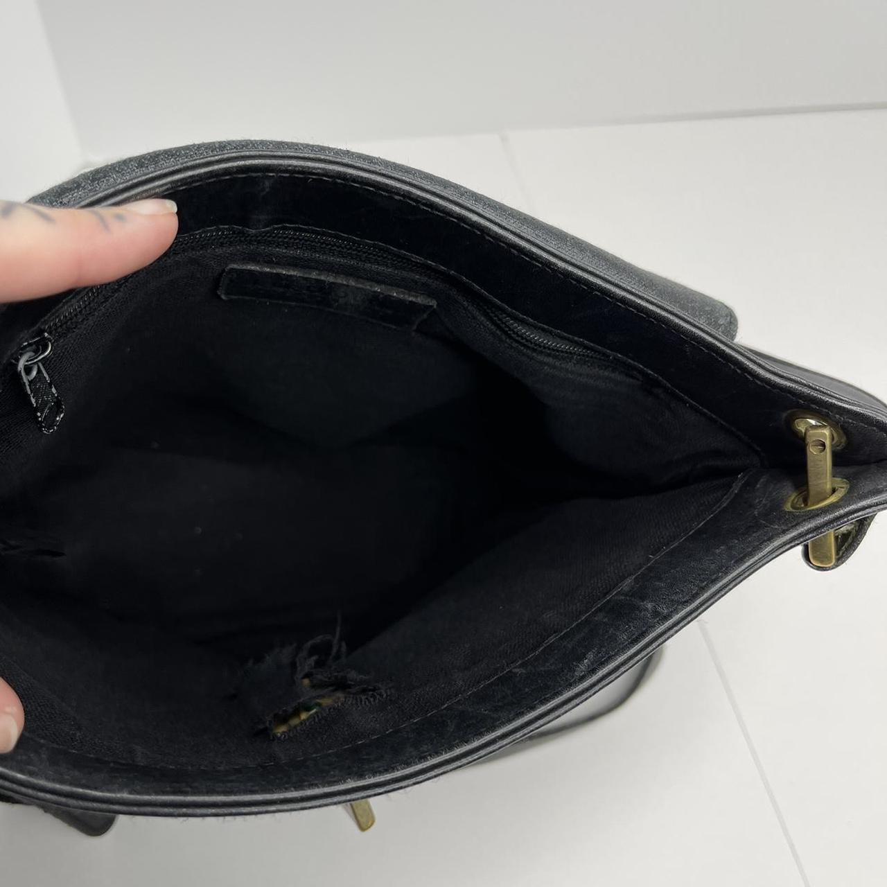 Vintage black leather bag 🖤 Genuine black leather... Depop