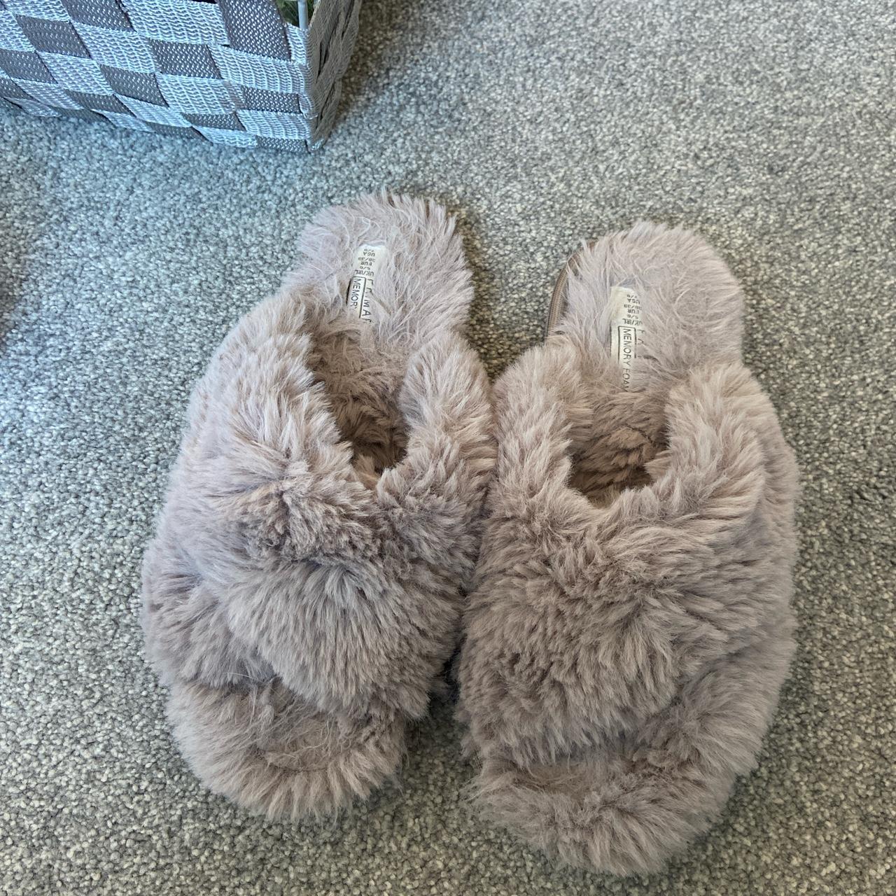 Primark mauve memory foam size 5-6 slippers. Open... - Depop