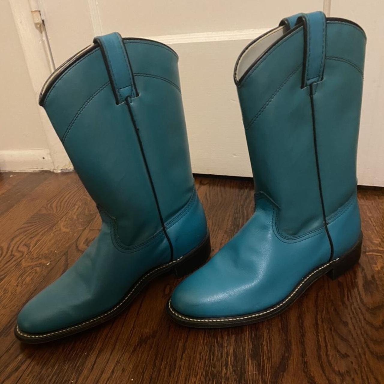 Teal best sale justin boots