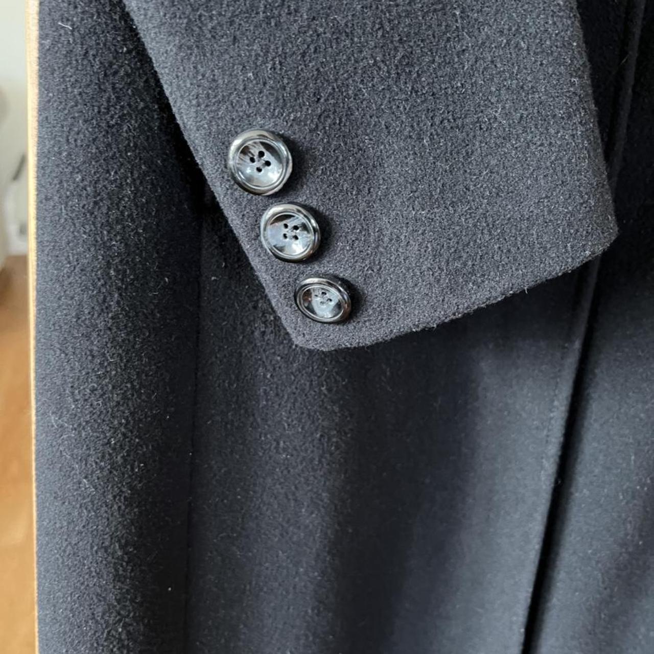 Marks and Spencer cashmere-blend black wool coat.... - Depop
