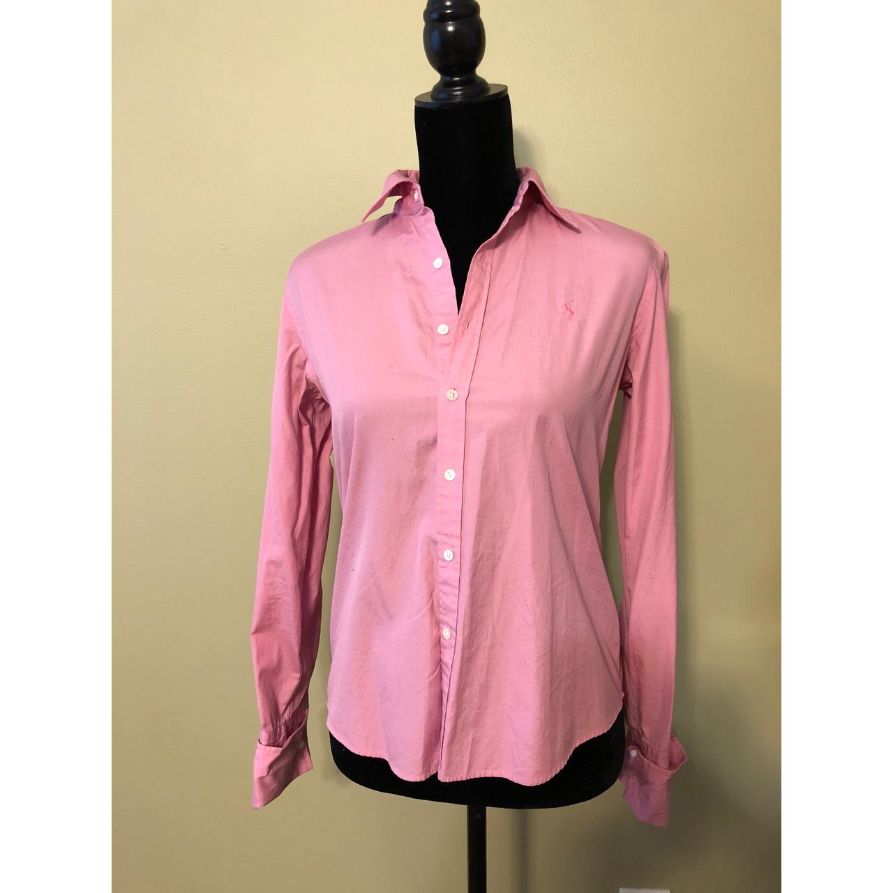 Pretty pink Polo button down shirt! Will arrive with... - Depop