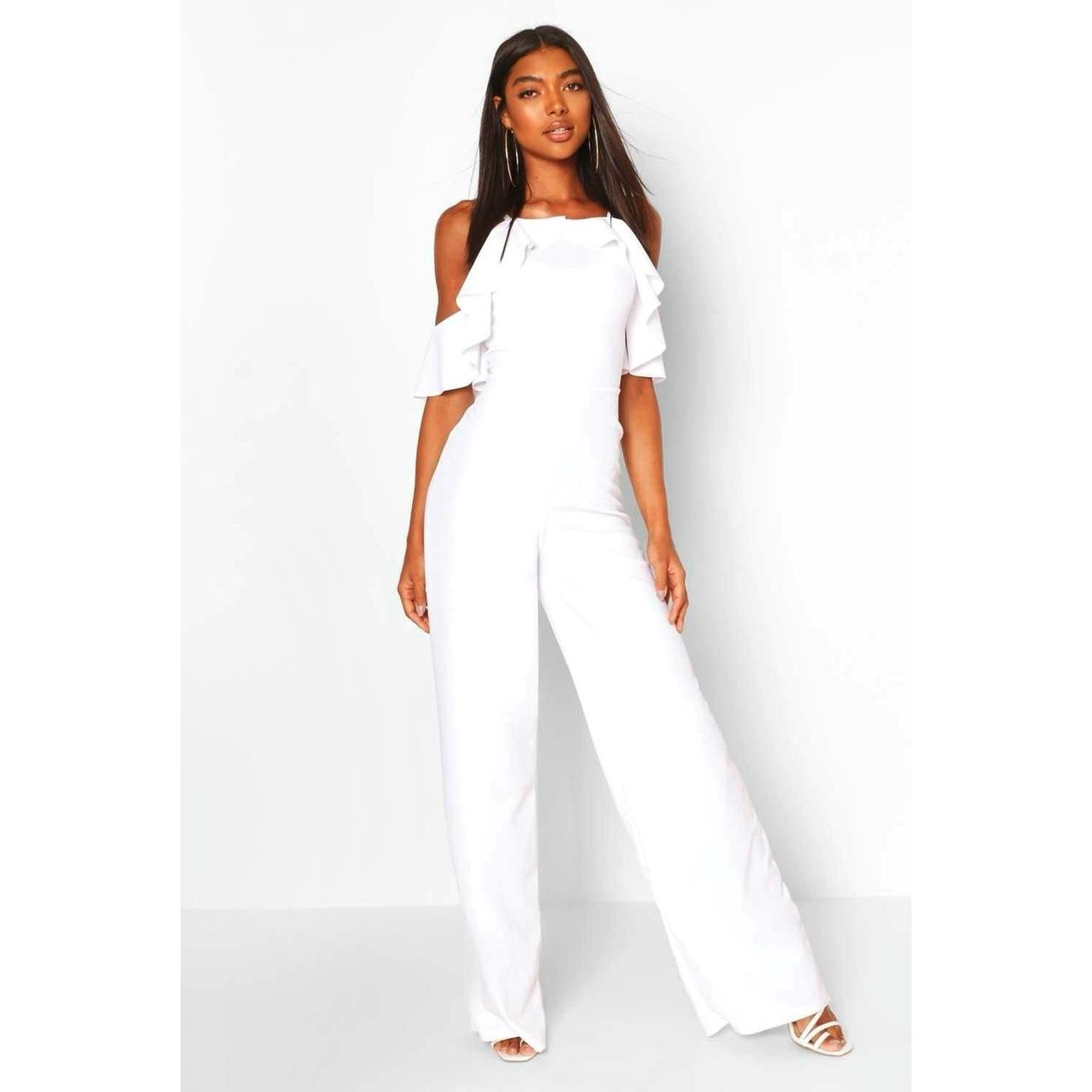 Boohoo Women's White Dress | Depop