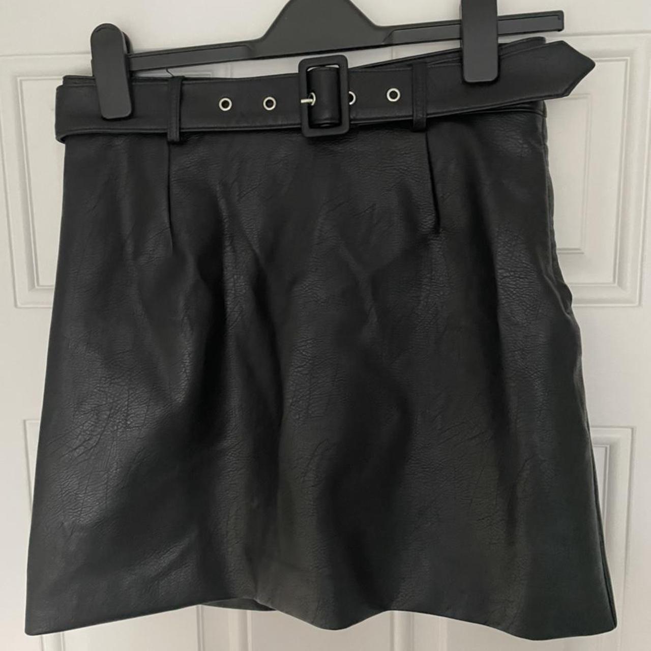 H&M BRAND NEW Faux leather belted skirt 😍 Never... - Depop