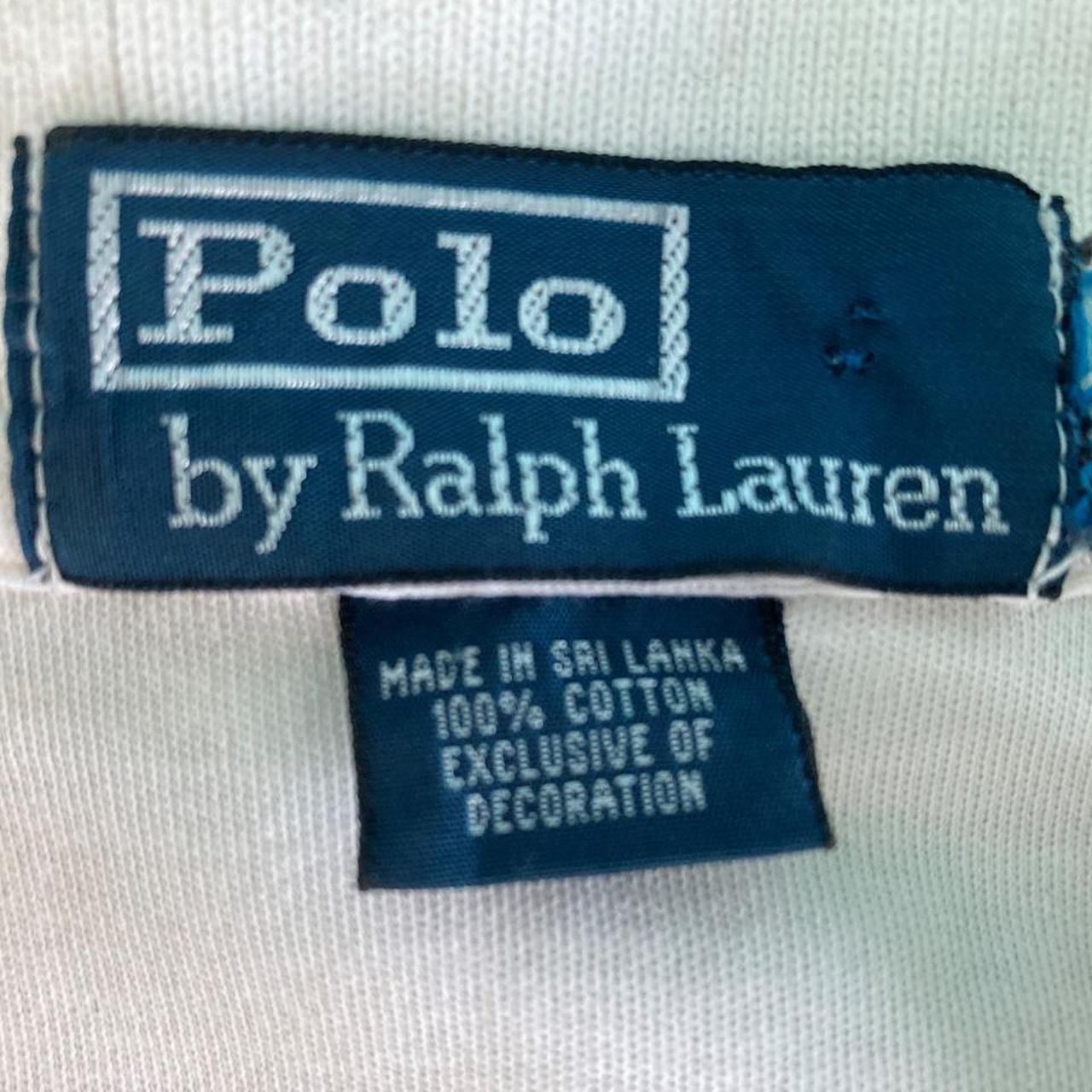 Ralph Lauren vintage polo shirt in beige, really... - Depop
