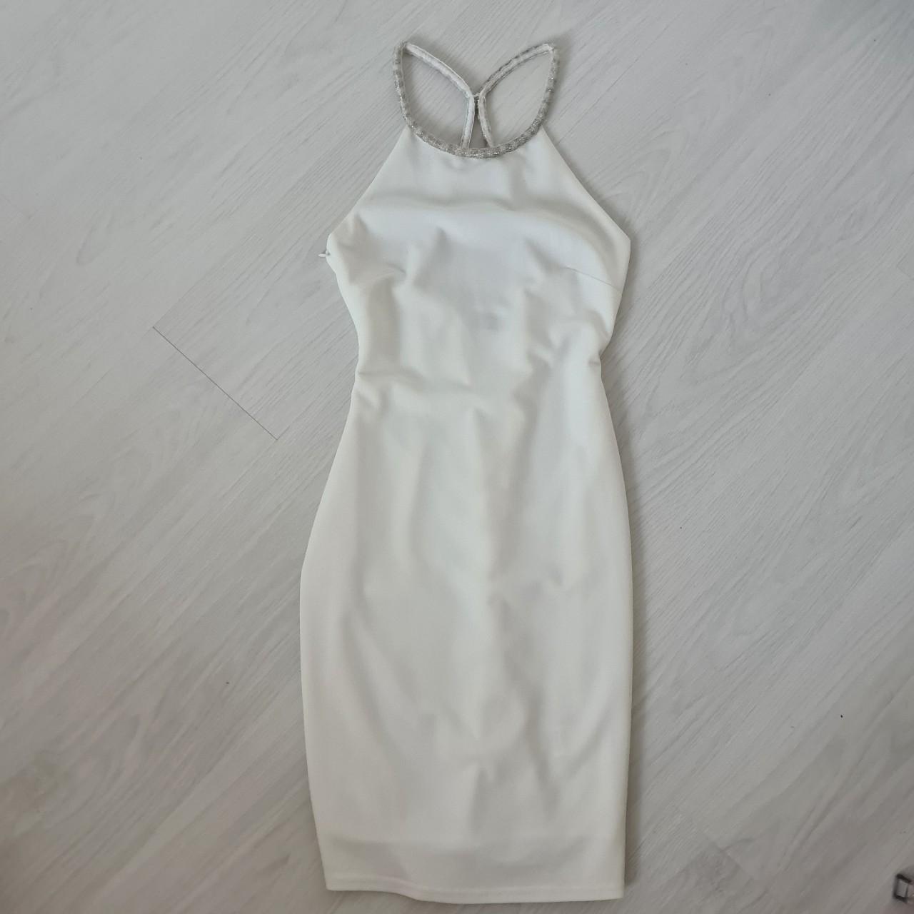 White backless deals dress missguided