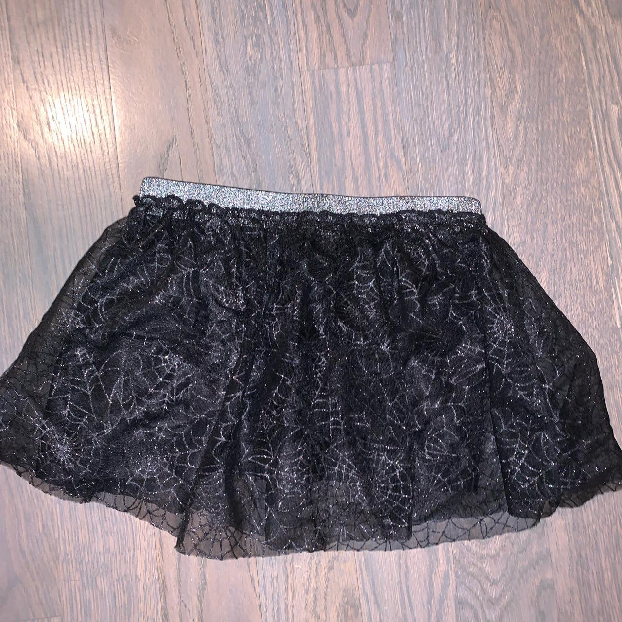 Women's Black and Silver Skirt | Depop