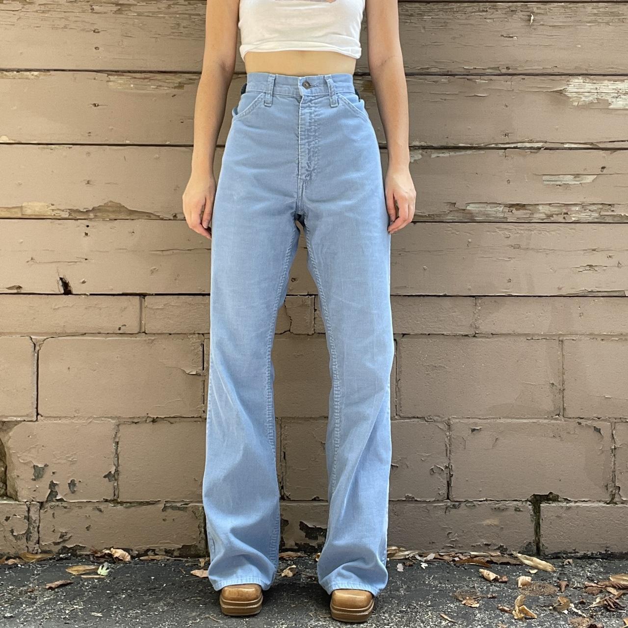 Vintage 70’s Light Blue High Waisted Levi’s 100%... - Depop