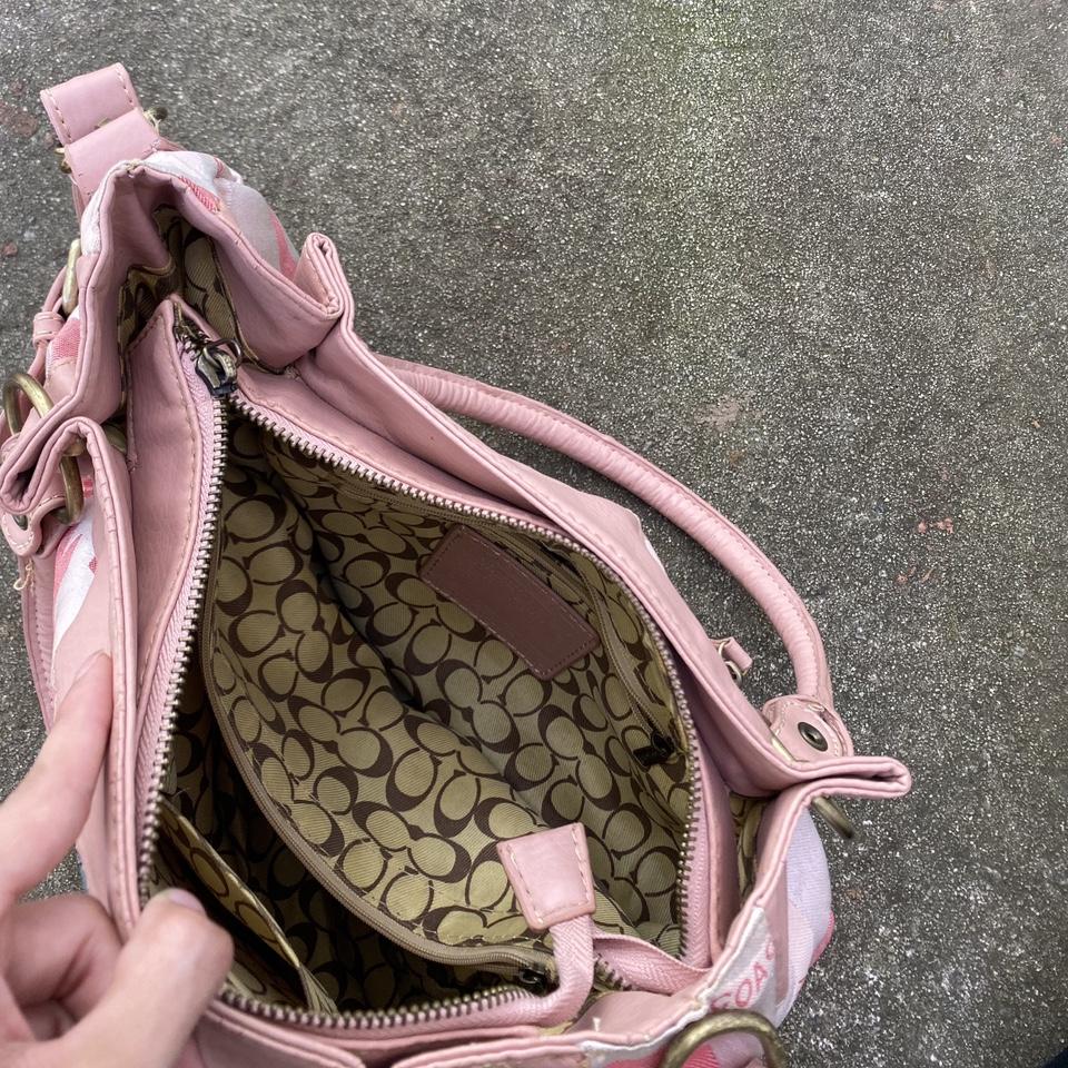 COACH Zoe Light Pink Soft Shoulder Bag Pink - Depop