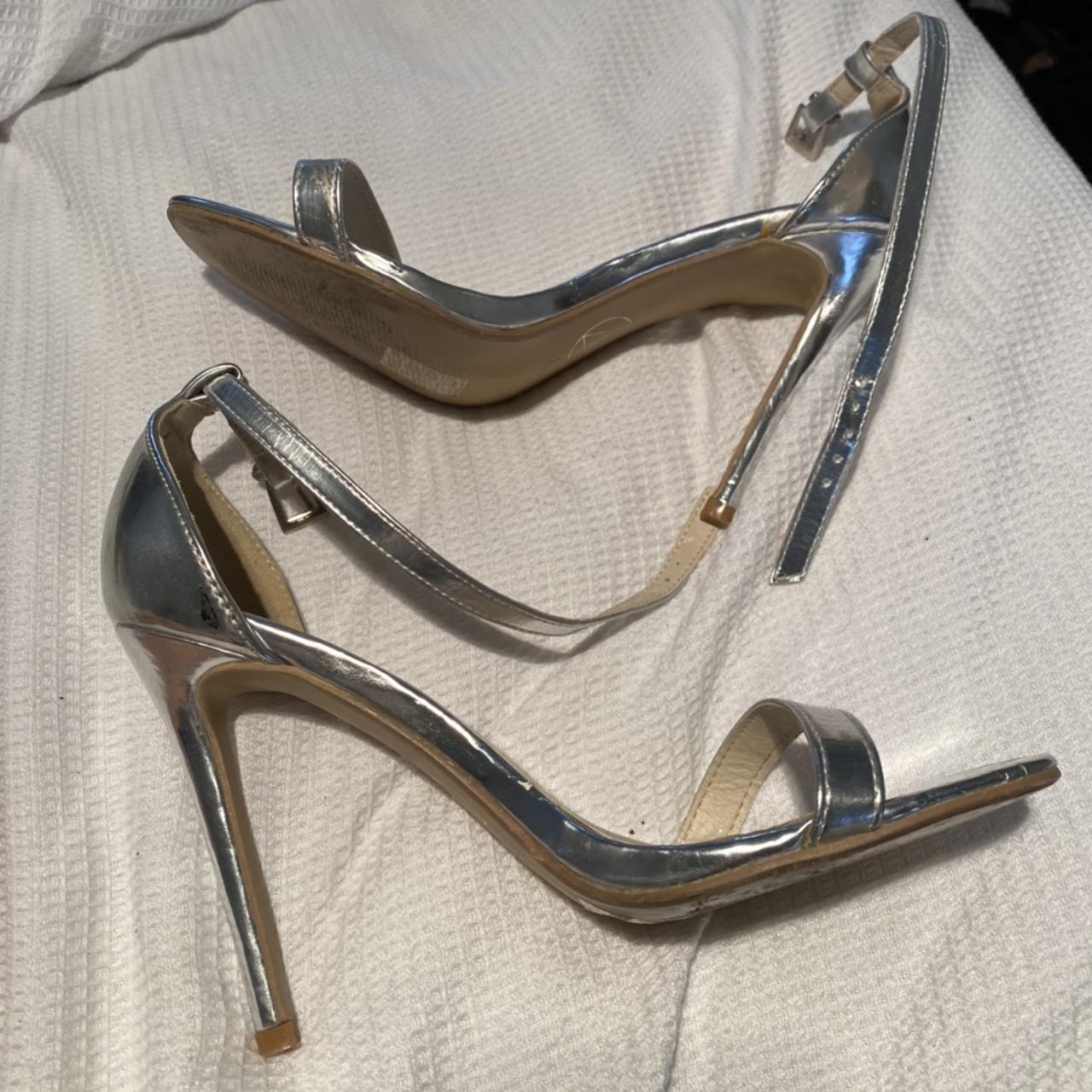 missguided silver sandals