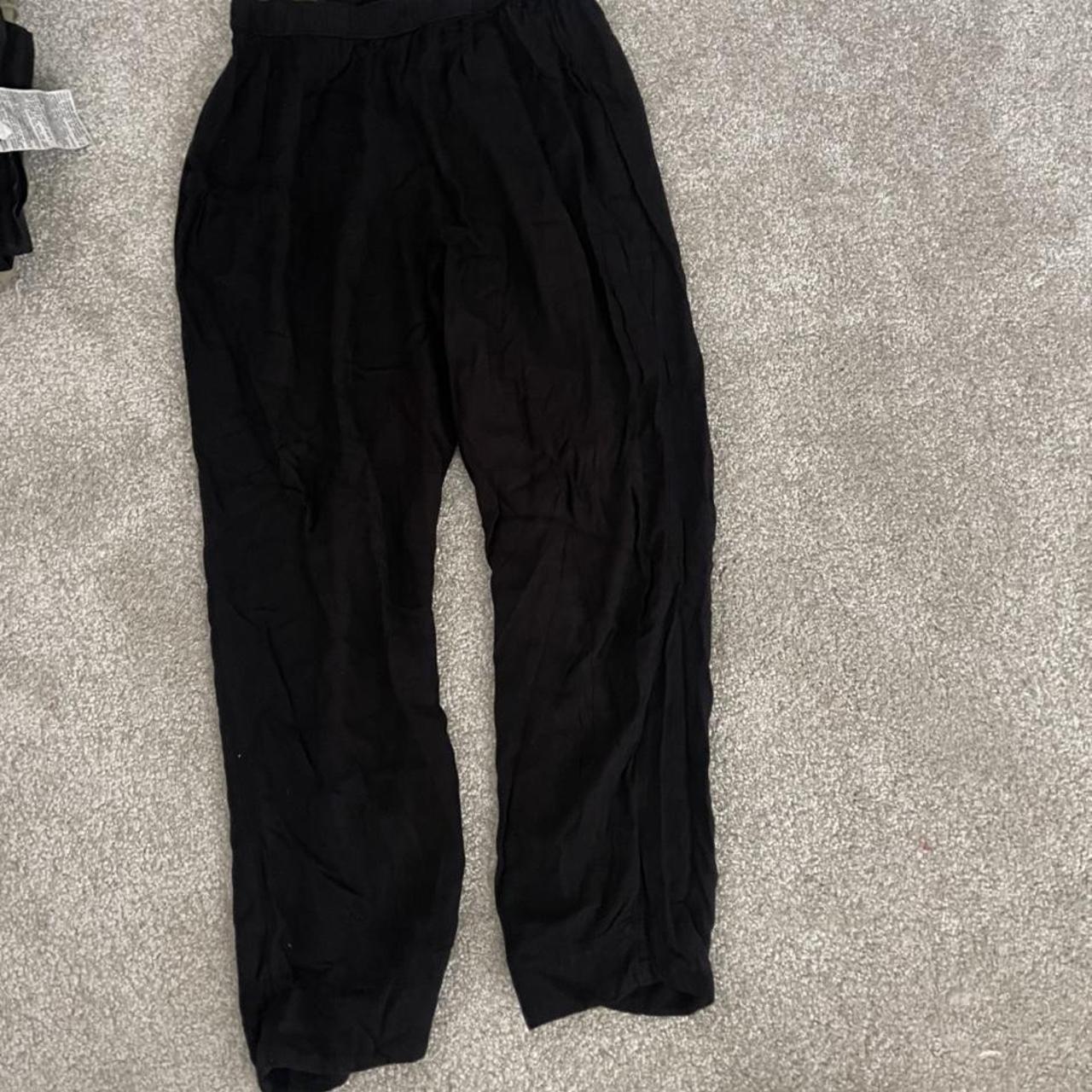 Black comfy trousers Need an iron Size L Would... - Depop