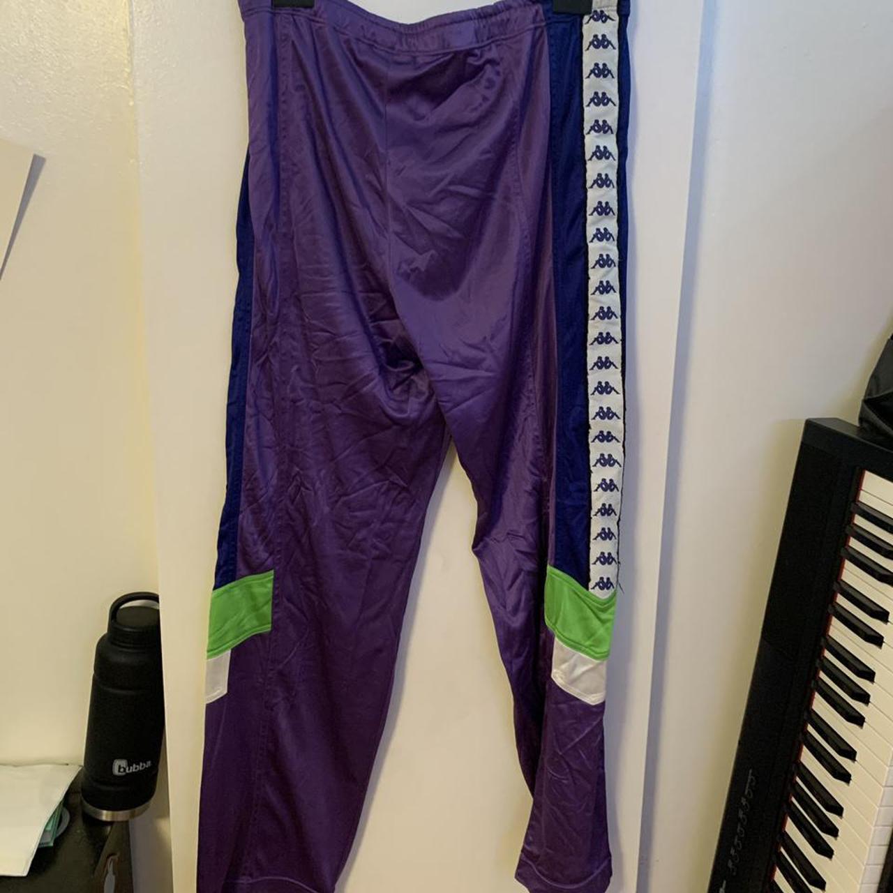 Kappa Men's Purple and Green Joggerstracksuits Depop