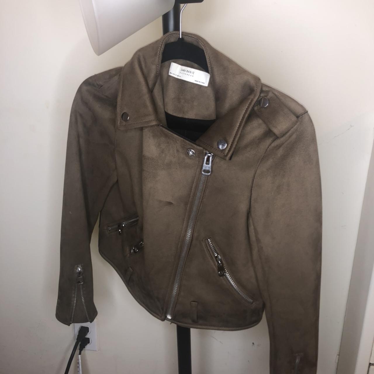 Suede biker jacket on sale zara