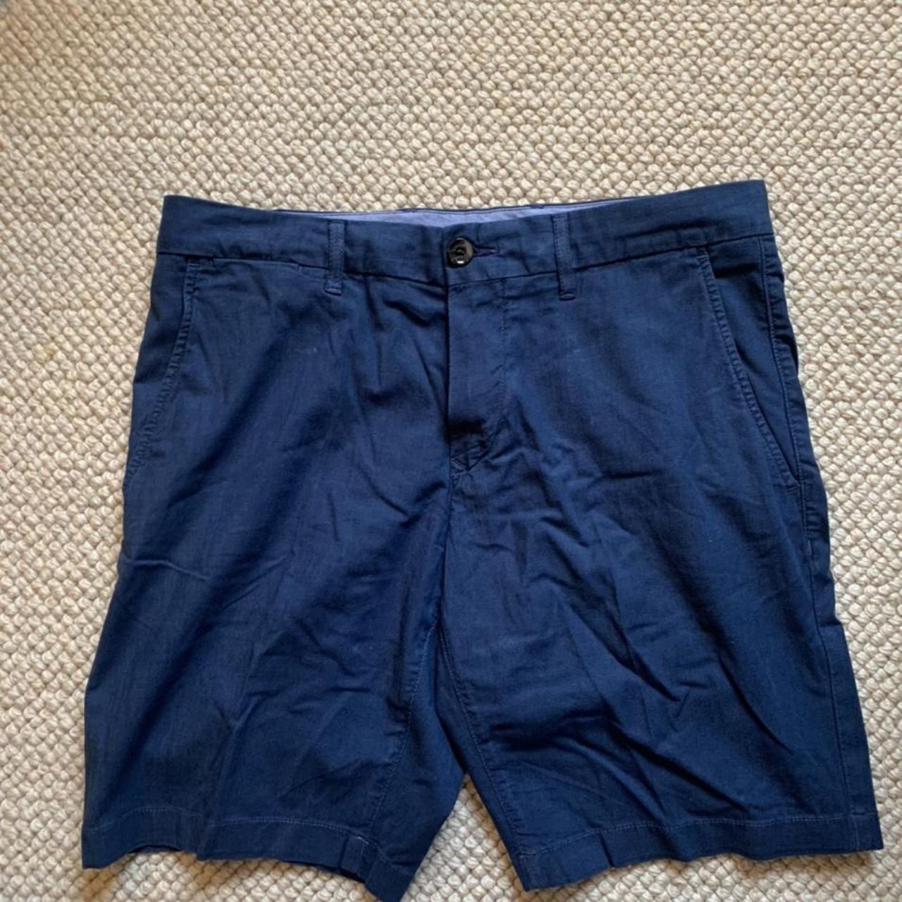 Tommy Hilfiger navy blue mens shorts Size... - Depop