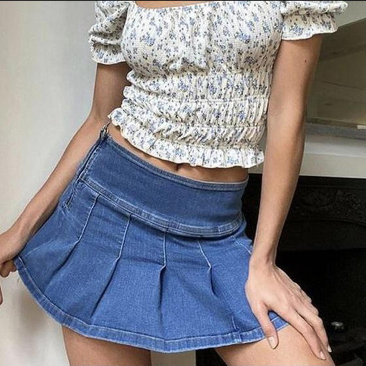 Urban Outfitters Bdg Denim Mini Skirt Size Xs Worn Depop 7083