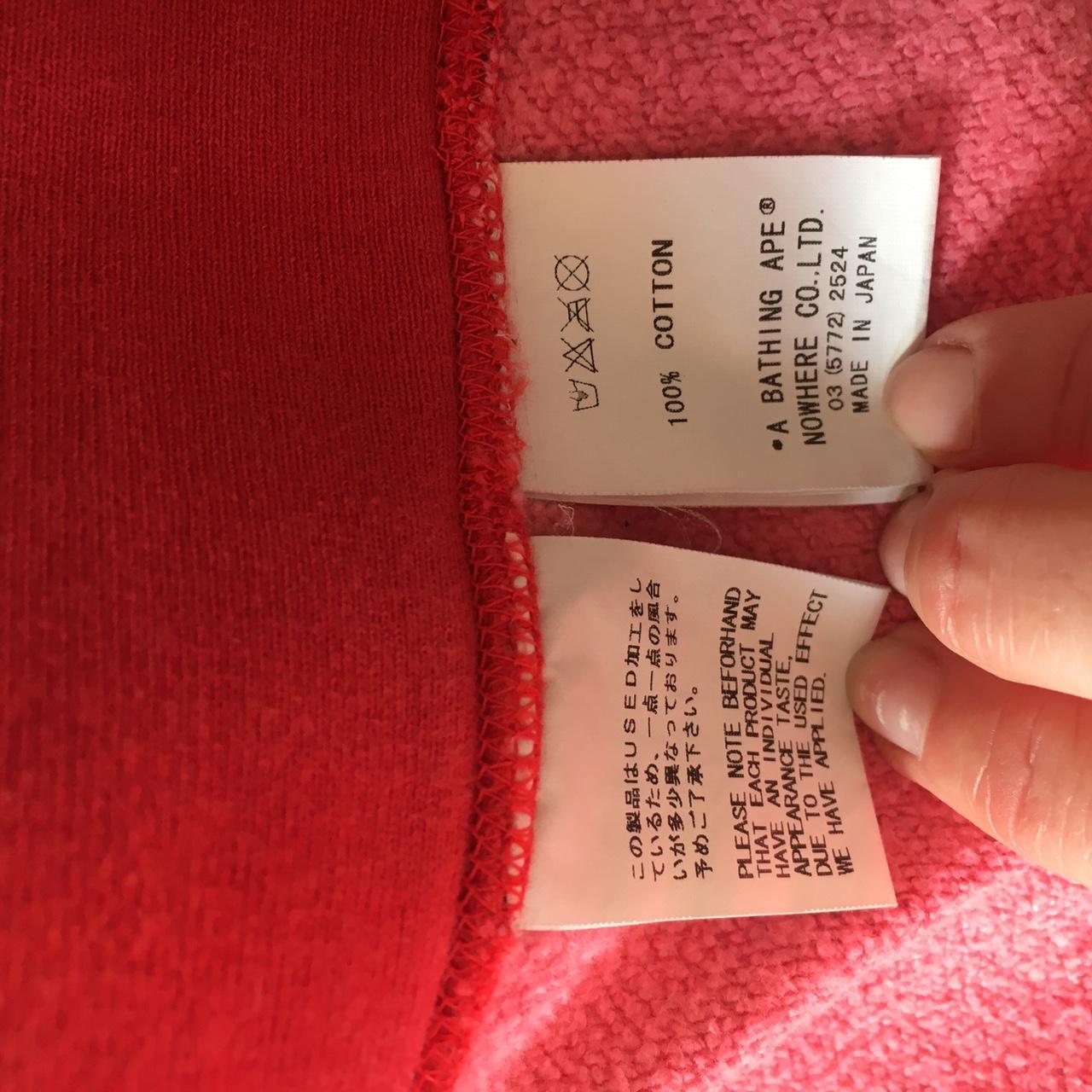 KIDS A Bathing Ape hoodie Red Camo print Used good... Depop