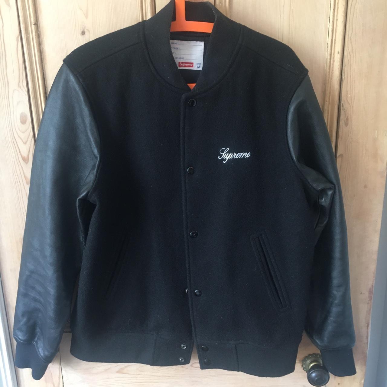 supreme wool varsity crew jacket