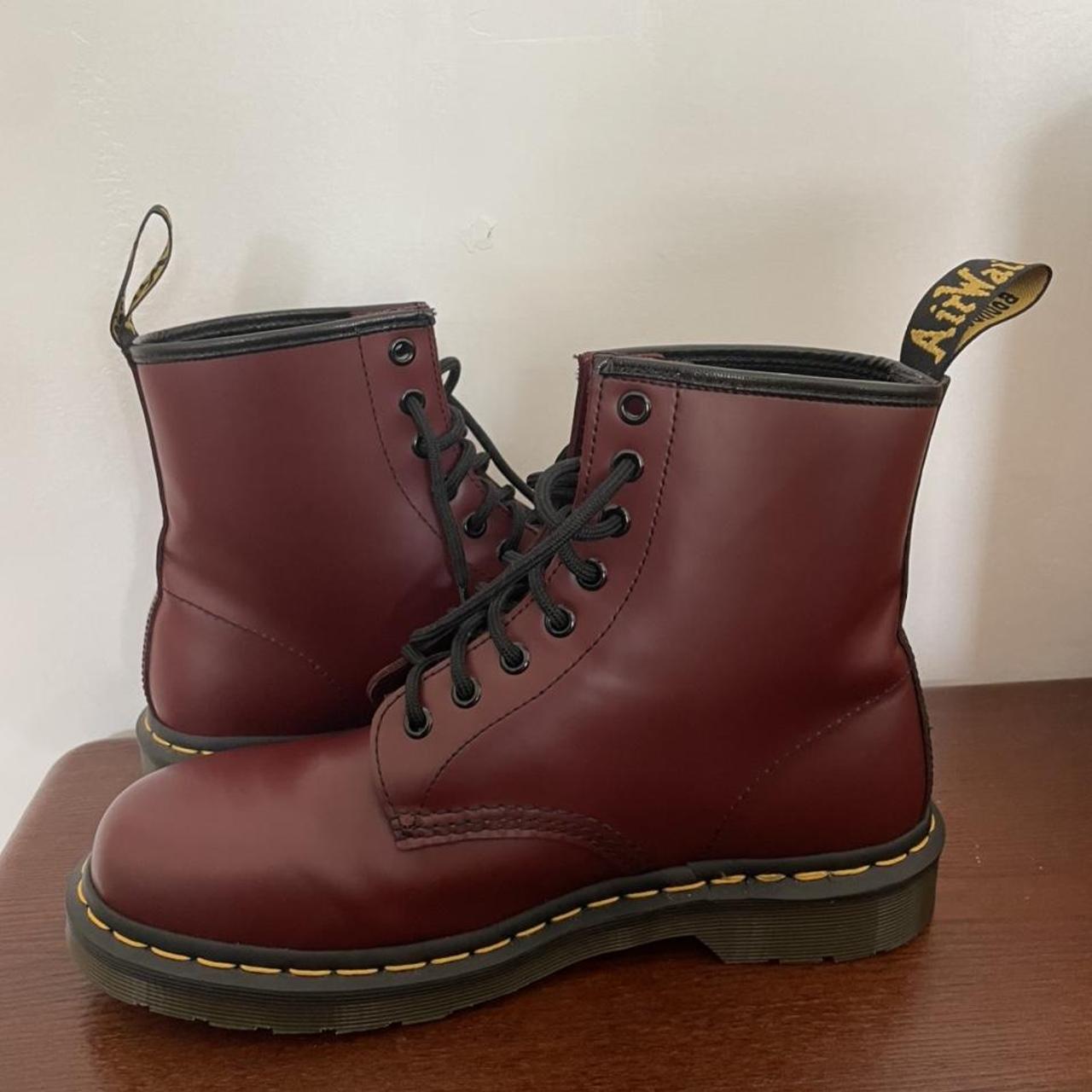 red matte doc martens