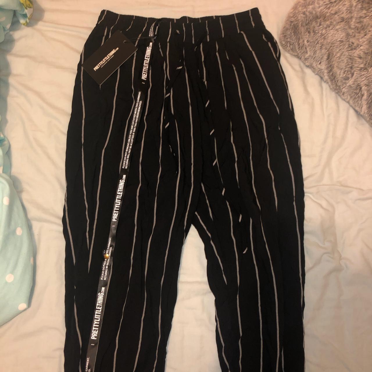 Buy Conversation Black Pants With Colorful Pinstripes online - Etcetera
