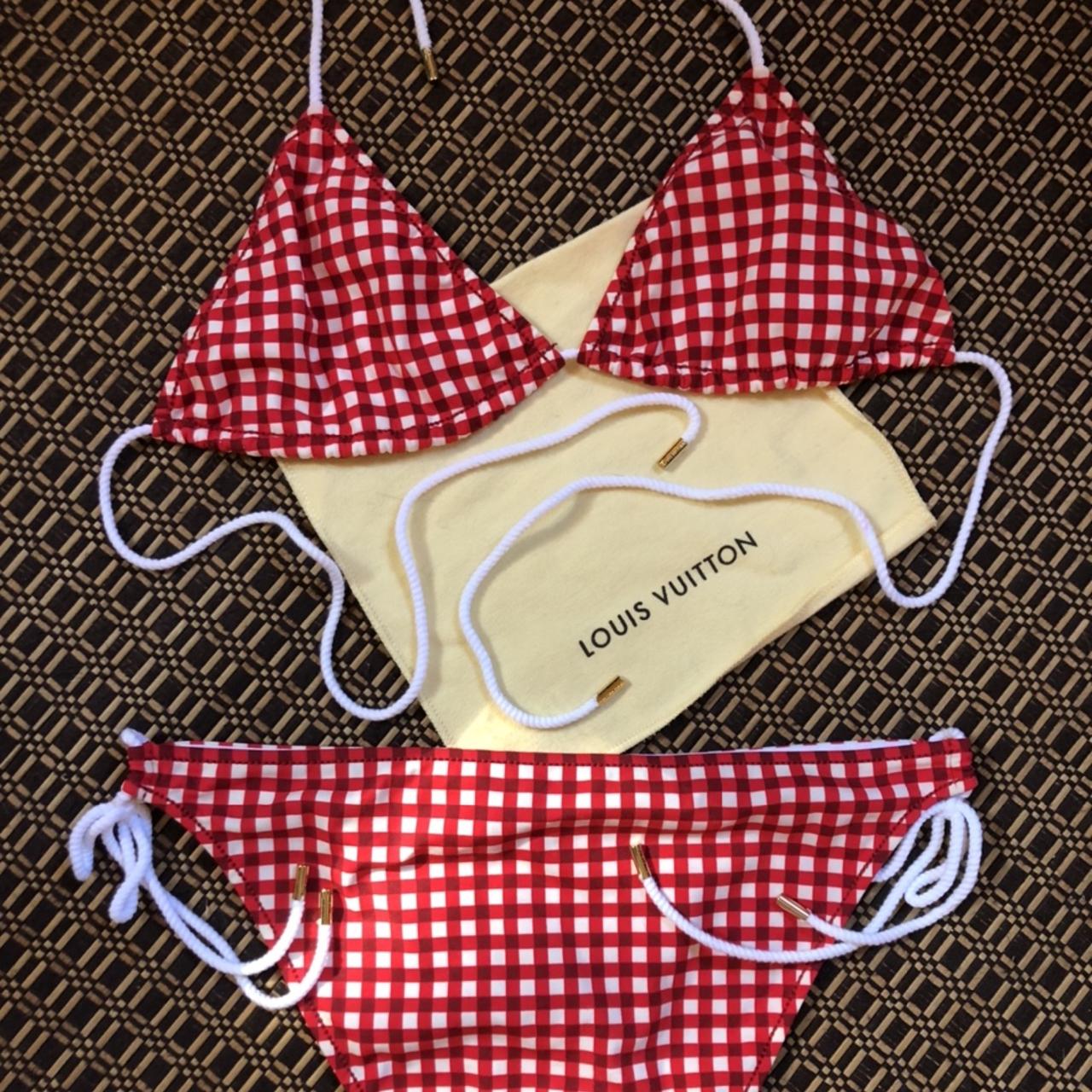 Two-piece swimsuit Louis Vuitton Red size 36 FR in Synthetic - 28282857