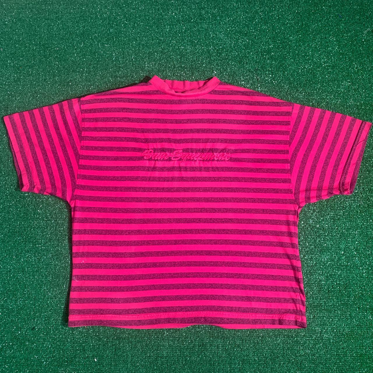 Vintage 90s B.U.M. Equipment Striped T-shirt In - Depop