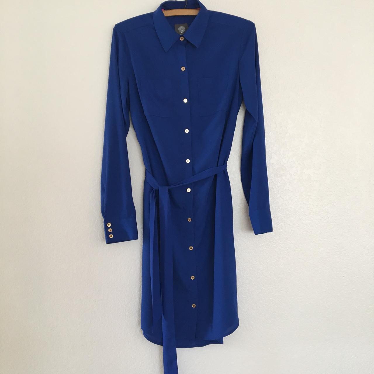 Stunning Vince Camuto royal blue button down Depop