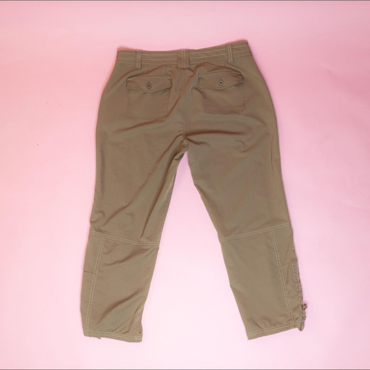 Anthropologie Women's Brown and Khaki Trousers | Depop