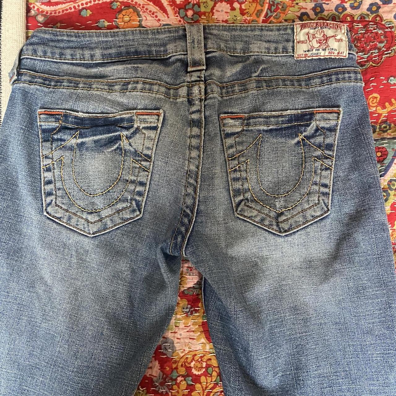 True Religion Women's Blue Jeans | Depop