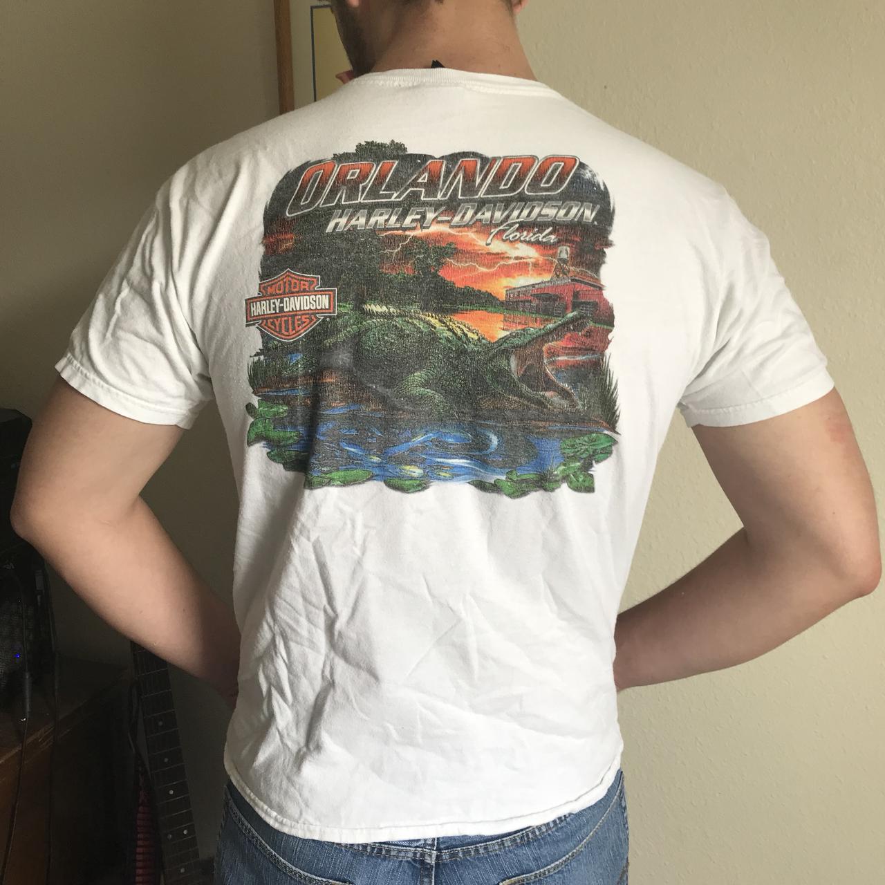 Vintage Orlando Harley-Davidson Tee • ultra cool... - Depop