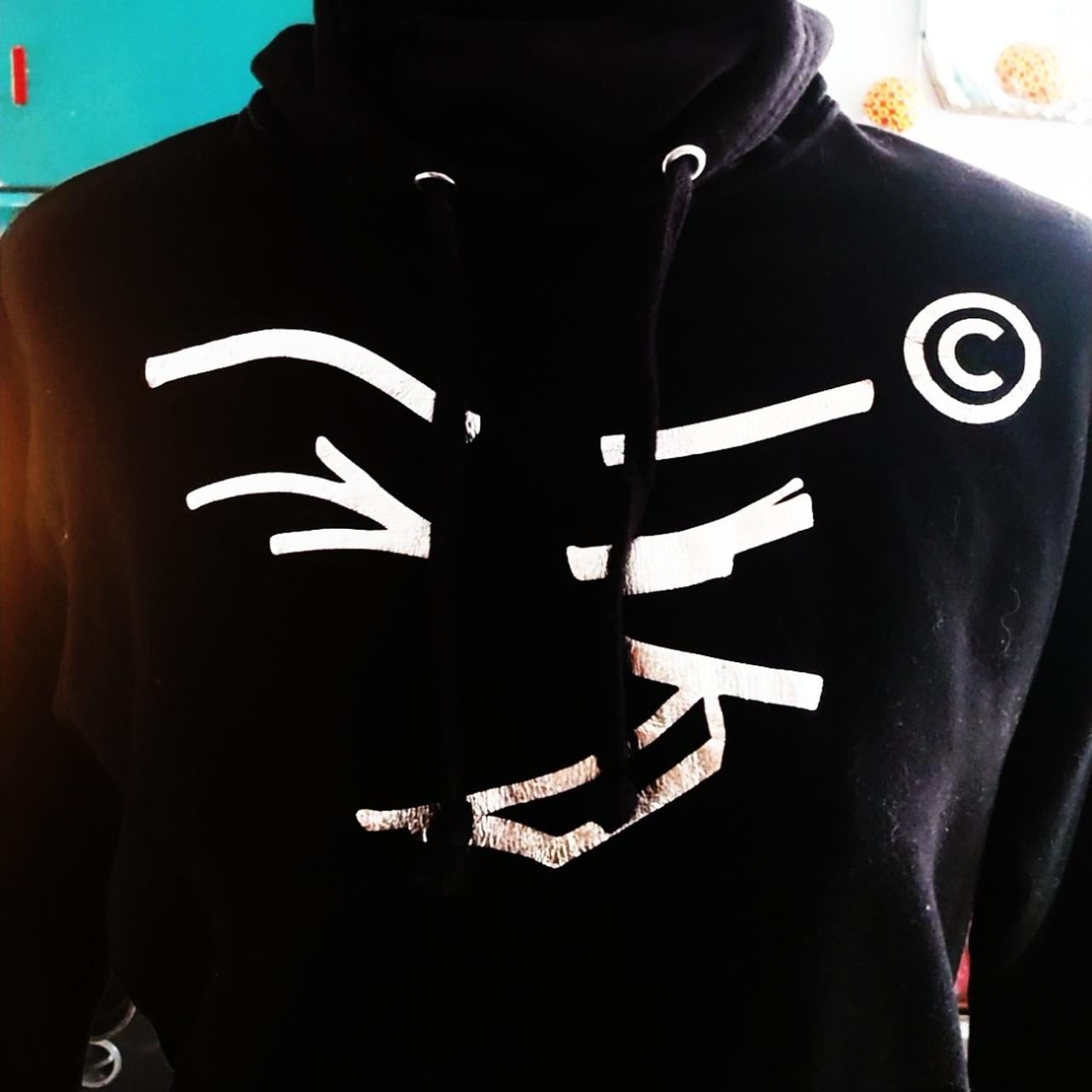 Women's Black and Silver Hoodie (2)