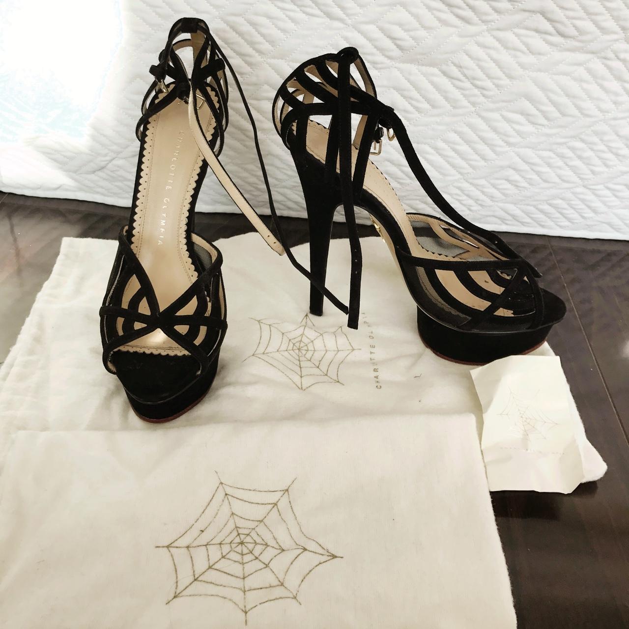 charlotte olympia スパイダー パンプス 刺繍 クモの巣 ウェブ