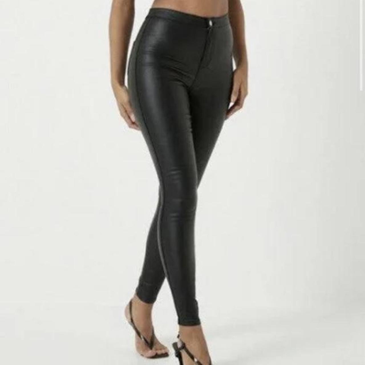 Vice High Waisted Coated Skinny Jeans Black Missguided Vice