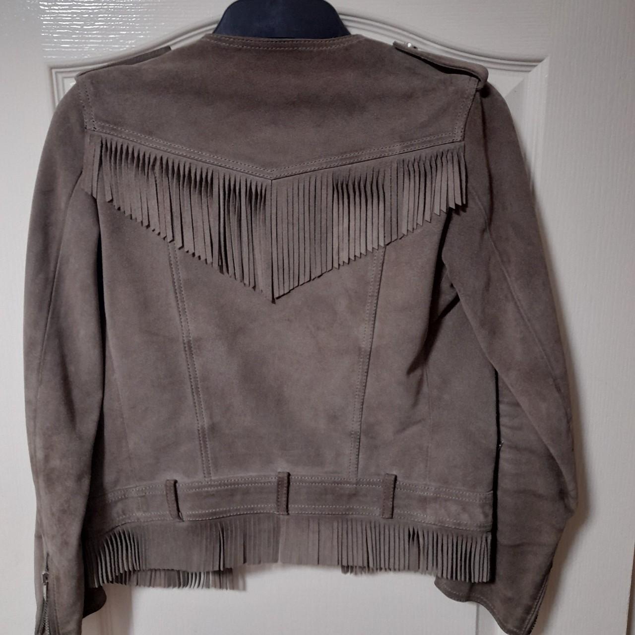 The Kooples Suede Leather Tassel Jacket in size XS.... Depop