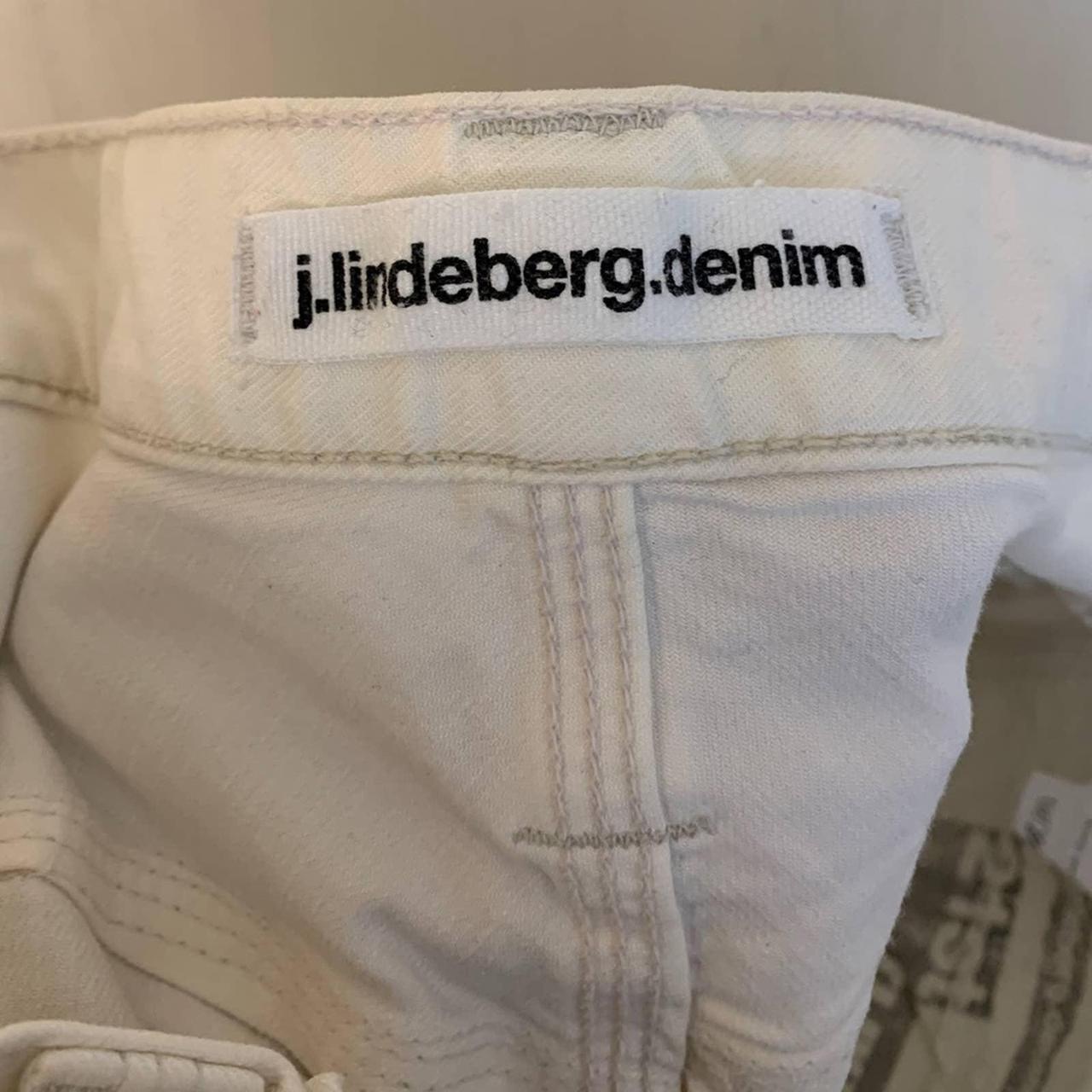 J. Lindeberg White Denim Jeans Preowned Condition... Depop